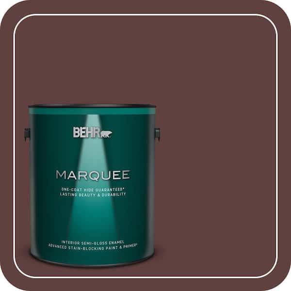 BEHR MARQUEE 1 gal. #BXC-21 Chicory Root Semi-Gloss Enamel Interior Paint & Primer