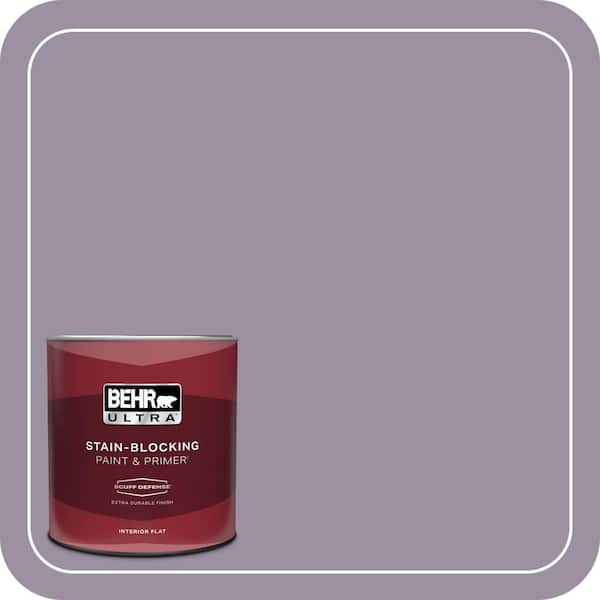 BEHR ULTRA 1 qt. #660F-5 Amethyst Phlox Extra Durable Flat Interior Paint & Primer