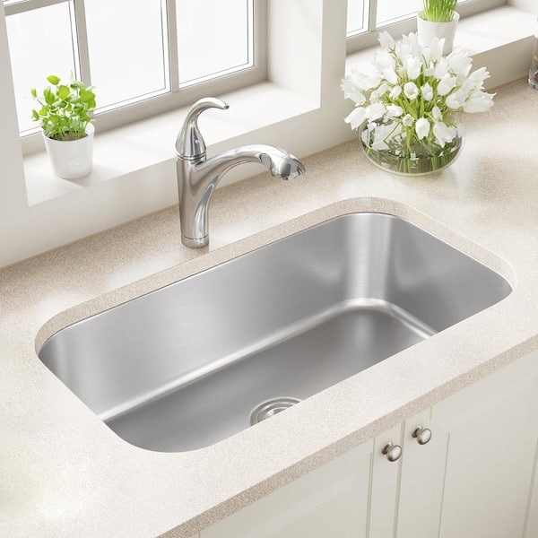 MR Direct Undermount Stainless Steel 32 in. Single Bowl Kitchen Sink