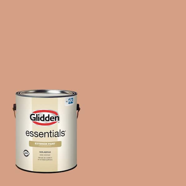 Glidden Essentials 1 gal. PPG1069-4 Orange Maple Flat Exterior Paint