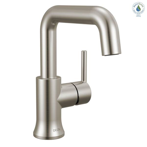 Delta Trinsic Single Handle Single Hole Bathroom Faucet with Drain