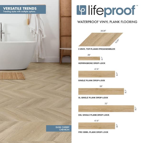 Dusk Cherry 22 MIL x 8.7 in. W x 48 in. L Click Lock Waterproof Luxury Vinyl Plank Flooring (20.1 sqft/case)