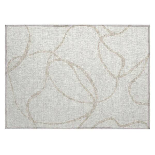 Chantille Machine Washable Indoor/Outdoor Abstract ACN999 Ivory 1 ft. 8 in. x 2 ft. 6 in. Area Rug