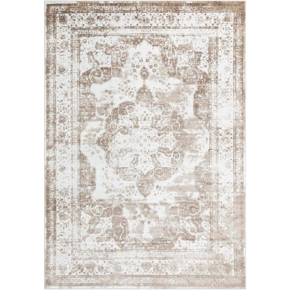 Unique Loom Sofia Salle Garnier Beige 10 ft. x 14 ft. 1 in. Area Rug ...