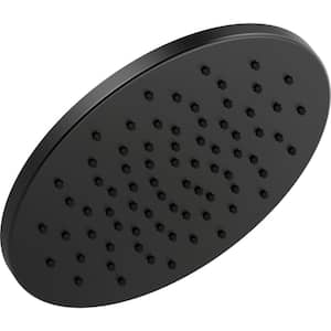 1-Spray Patterns 1.75 GPM 11.75 in. Wall Mount Fixed Shower Head in Matte Black