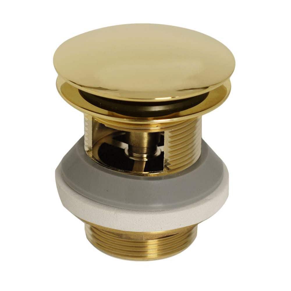 Polished Brass Tip-Toe Integrated Overflow Tub Drain Cover