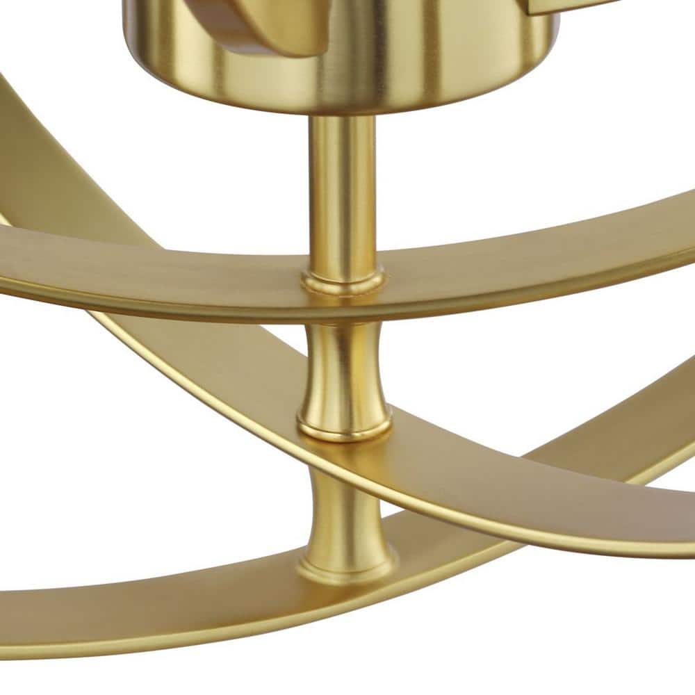 Equinox Satin Brass 5-Light Pendant with Concentric Rings