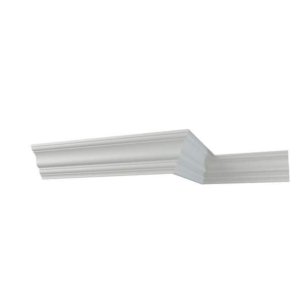 Ekena Millwork Alicia 2.5 in. D x 4.625 in. W x 96 in. L Polyurethane Crown Moulding
