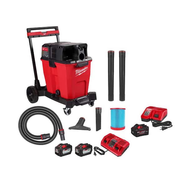 M18 FUEL 12 Gal. DUAL BATTERY Wet/Dry Shop Vacuum Kit with M18 FORGE 8.0 Starter Kit