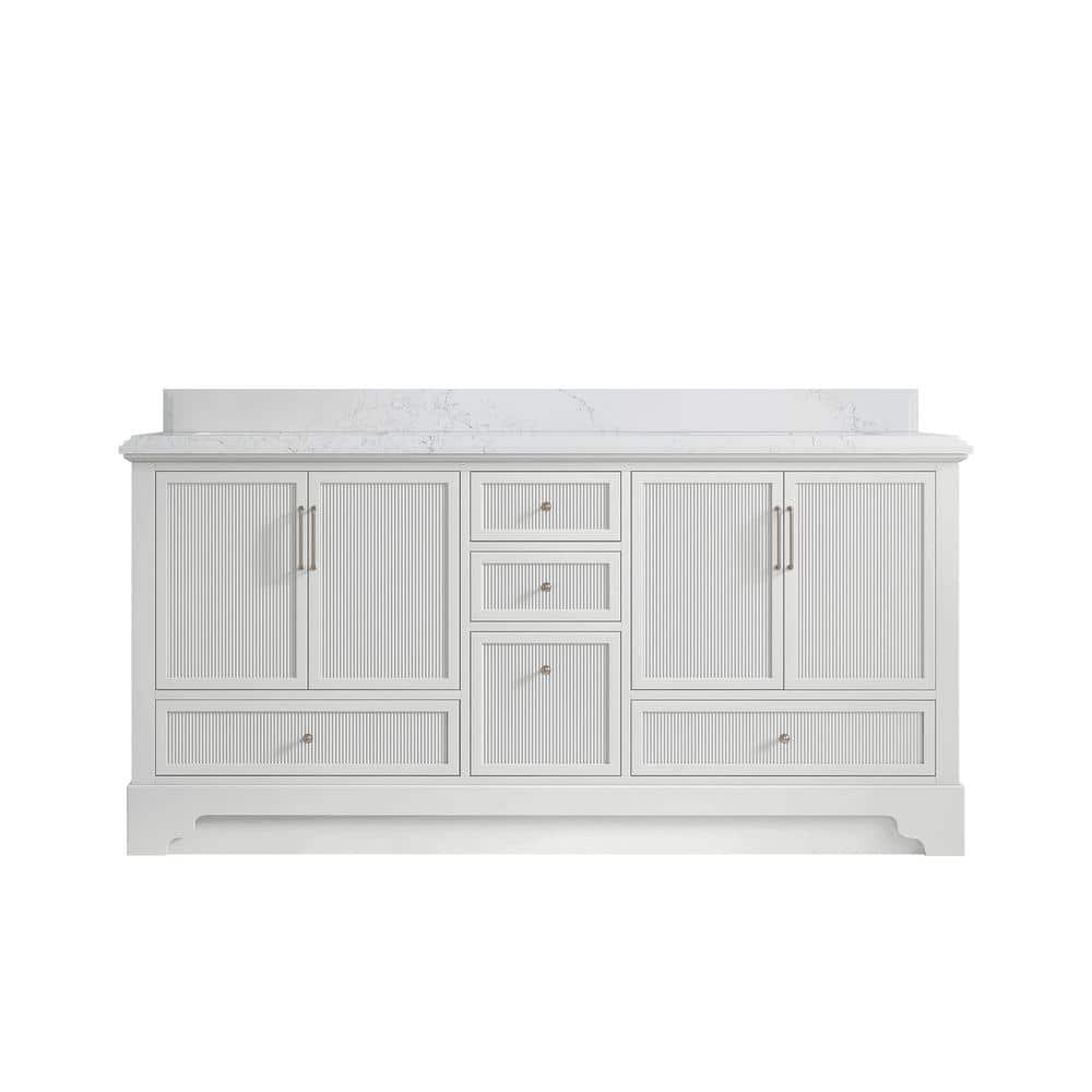 Alys 72 in. W x 22 in. D x 36 in. H Double Sink Bath Vanity in White with 1.5 in. Empira Qt. Top price history on PriceWatchPro
