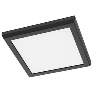 Blink Performer 7 in. Black Selectable CCT Color Changing LED Square Ceiling Flush Mount Light Fixture