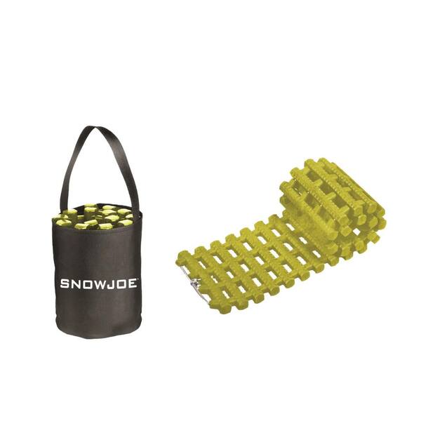 Snow Joe TracAssist 23.6 in. Non-Slip Traction for Car Tires in Snow, Ice, Mud and Sand, Lime