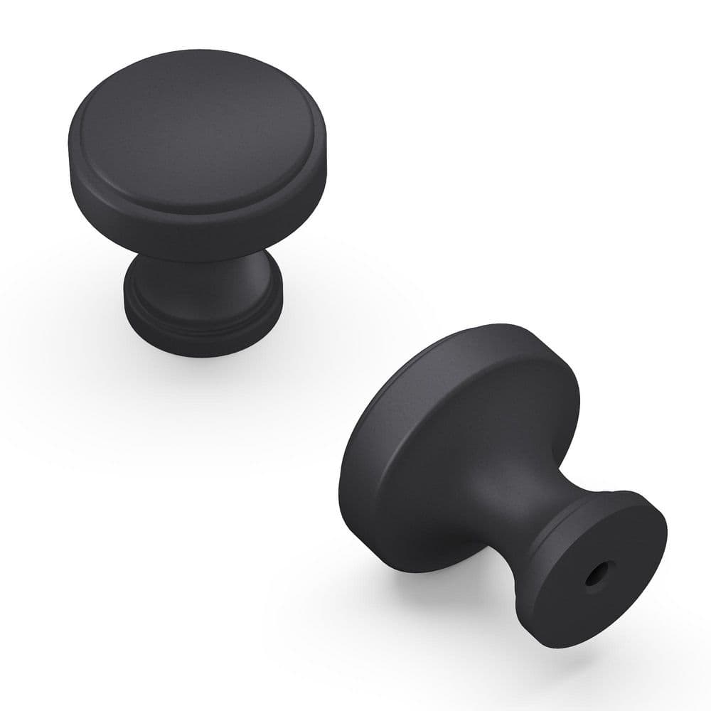 Brownstone Collection Knob 1-1/4 Inch Dia Matte Black Finish Round Knob price history on PriceWatchPro