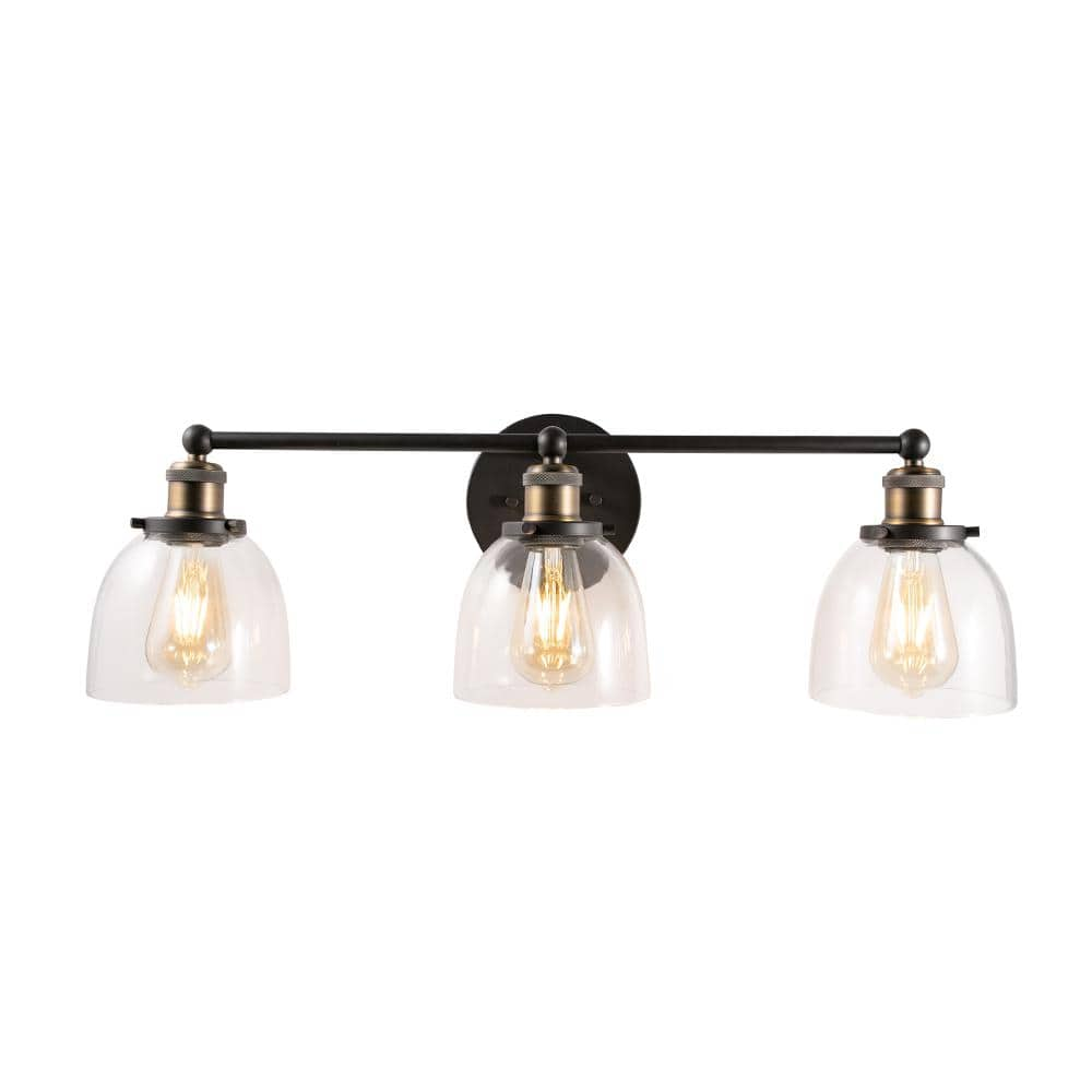 Home Decorators Collection Evelyn 3 Light Bronze Modern Bathroom Vanity Light