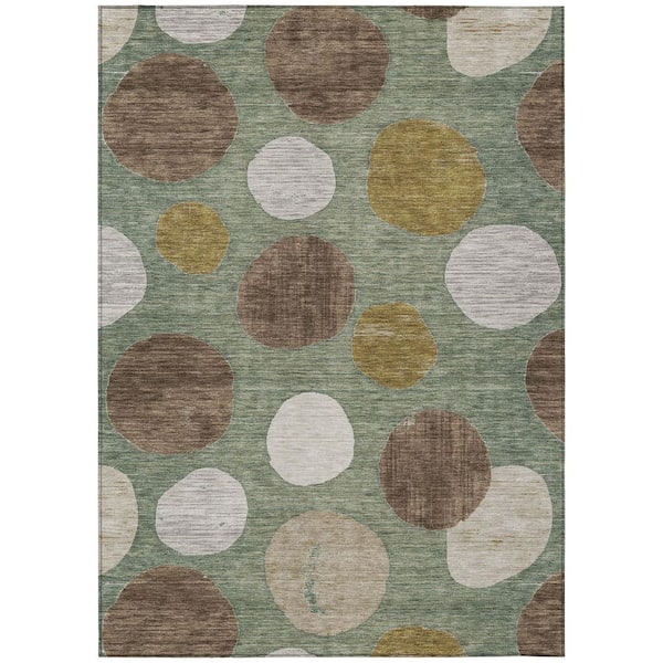 Chantille Machine Washable Indoor/Outdoor Abstract ACN3056 Basil 10 ft. x 14 ft. Area Rug