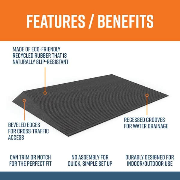 EZ-ACCESS TRANSITIONS 14 in. L x 40 in. W x 1.5 in. H Angled Entry