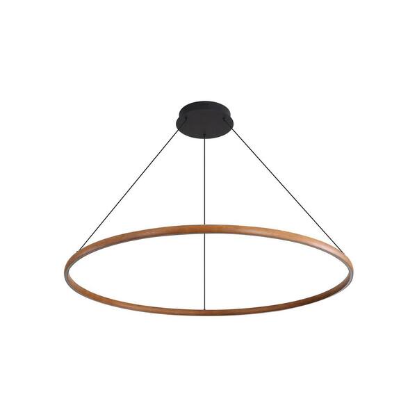 Golden Lighting - Veritas 1-Light Dimmable Integrated LED Driftwood Chandelier for Bedroom, Dining, Foyer, Hall, Kitchen, Living