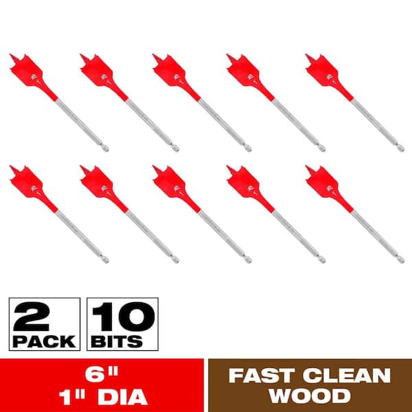 1 in. x 6 in. SPEEDemon Spade Bit (2-Packs, 10-Pack)