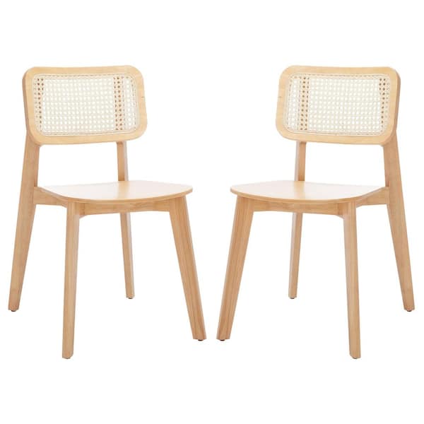 SAFAVIEH Luz Natural 18.11 in. Wood Dining Chair Set of 2