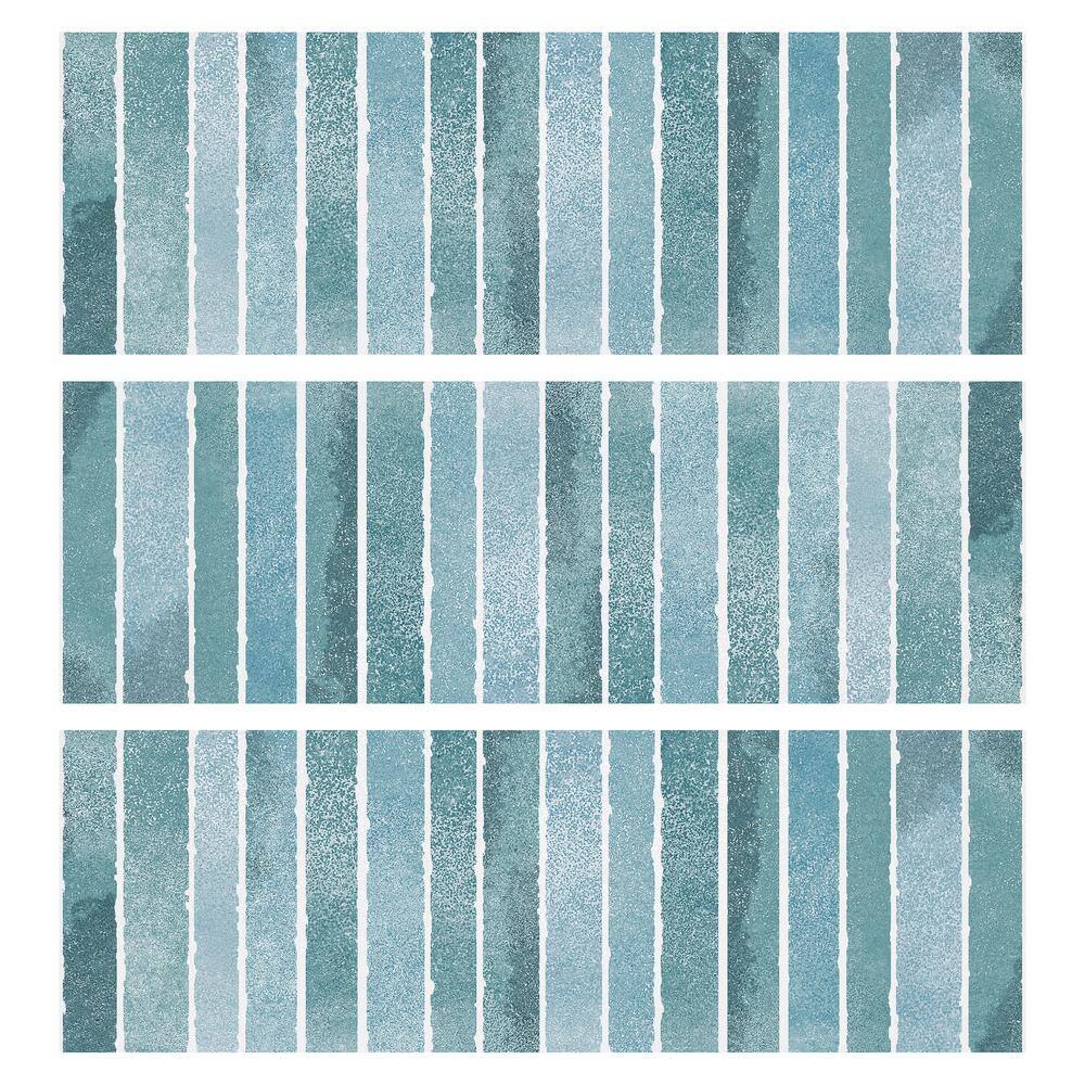 Teal Glossy Fluted Ceramic 4x12 Wall Tile