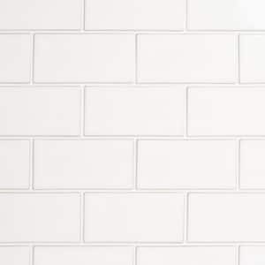 Delphi Subway Natural White 3 in. x 6 in. Polished Wall Ceramic Tile (4 Sq. Ft. / Case)