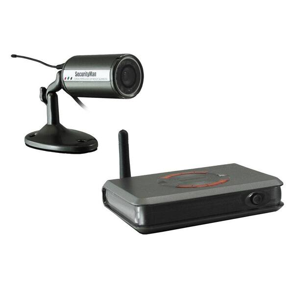 SecurityMan 1 CH Wireless Indoor/Outdoor Bullet Color Camera Kit with Night Vision and Audio