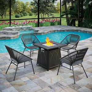 bar height fire pit table lowe's