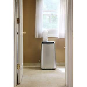 6,500 BTU Portable Air Conditioner Cools 450 Sq. Ft. with LCD Display, Auto-Restart and Wheels in White