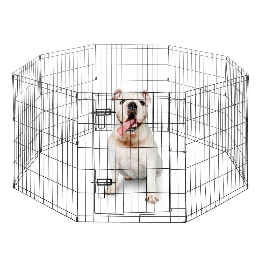 "30""H Foldable Outdoor/ Indoor Metal Pet Playpen with Gate for Medium Dog, Animals" price history on PriceWatchPro