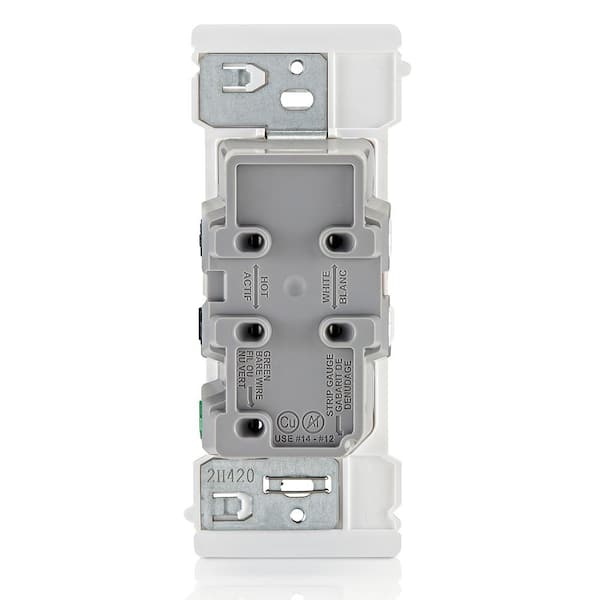 Leviton - Decora 15 Amp 125 V Tamper Resistant Duplex Outlet/Receptacle, White (1-Pack) E5325-SW
