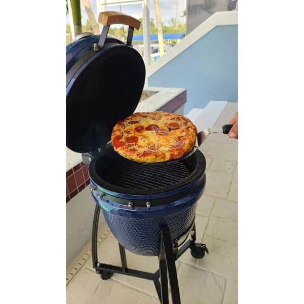 Lifesmart Charcoal Pizza Oven - Blue - SCS-CPO21BLU : BBQGuys