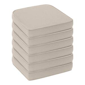 20.5 in. x 19.5 in. Putty Outdoor Trapezoid Seat Cushion (6-Pack)
