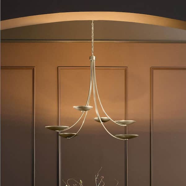 Palmela 45.75 in. 6-Light XL Chandelier in Champagne Bronze