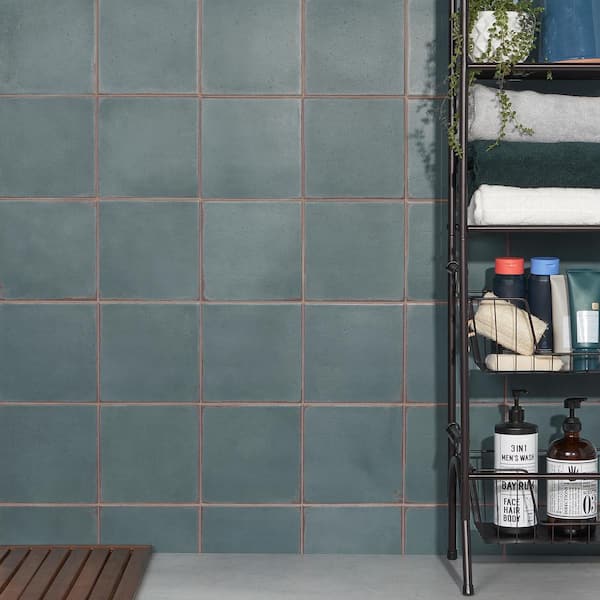 Santa Fe Blue 7.87 in. x 7.87 in. Matte Porcelain Floor and Wall Tile (11.19 Sq. Ft./Case)