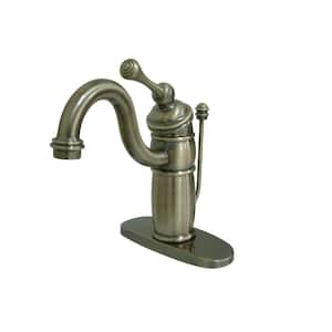 Victorian Single Hole Single-Handle Bathroom Faucet in Antique Brass