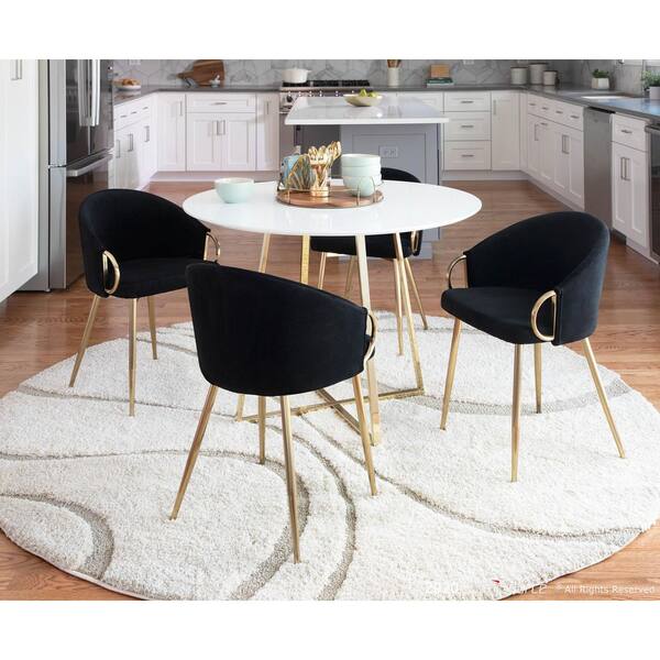 Claire Chair Black Glam Chair Lumisource Claire Black Velvet And