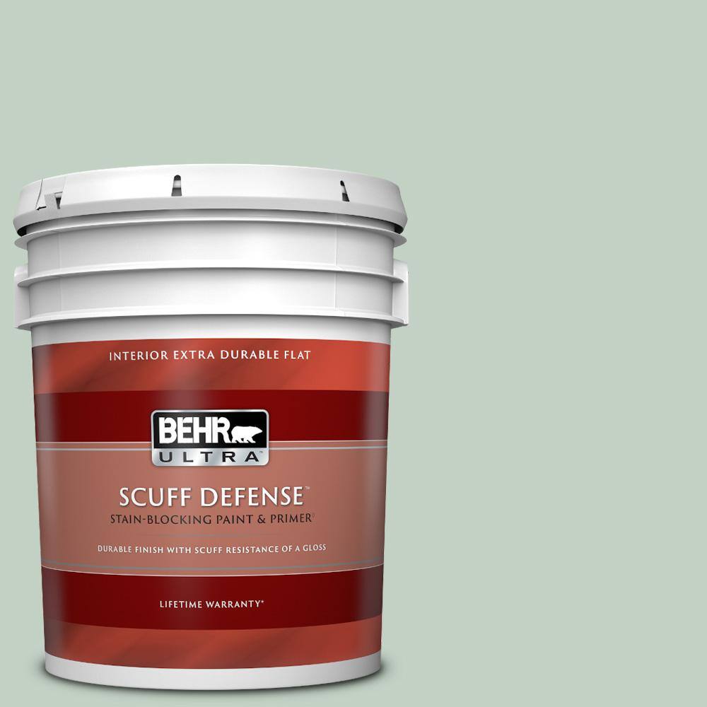 BEHR ULTRA 5 gal. PPU1113 Frosted Jade Extra Durable Flat Interior