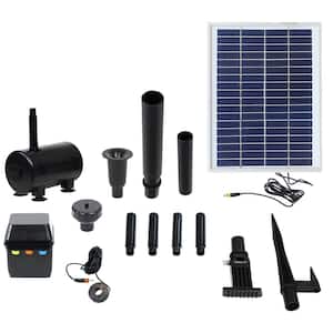 132 GPH Solar Pump and Panel Kit with Battery Pack and LED Light