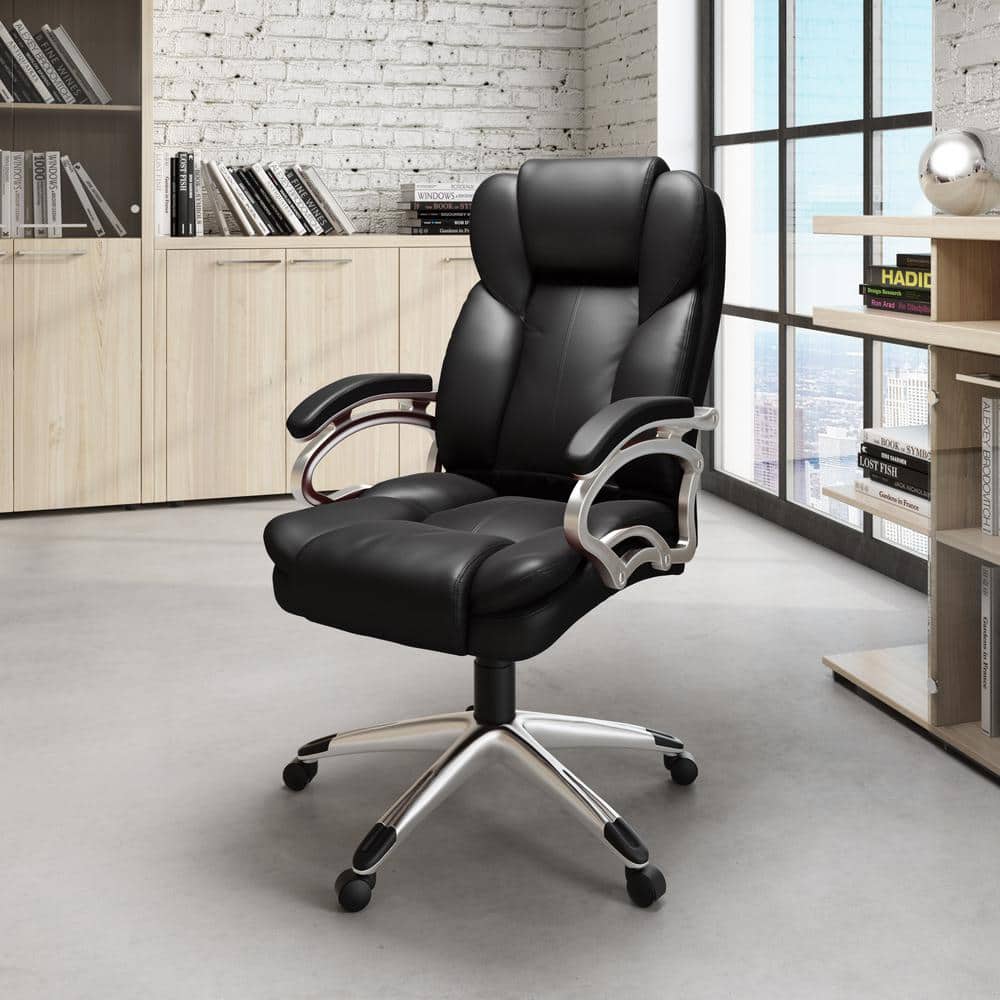 CorLiving LOF-518-O Workspace Executive Office Chair in White Leatherette