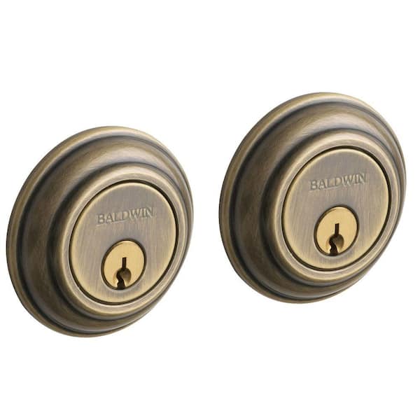 Baldwin Traditional Satin Brass and Black Double Cylinder Deadbolt