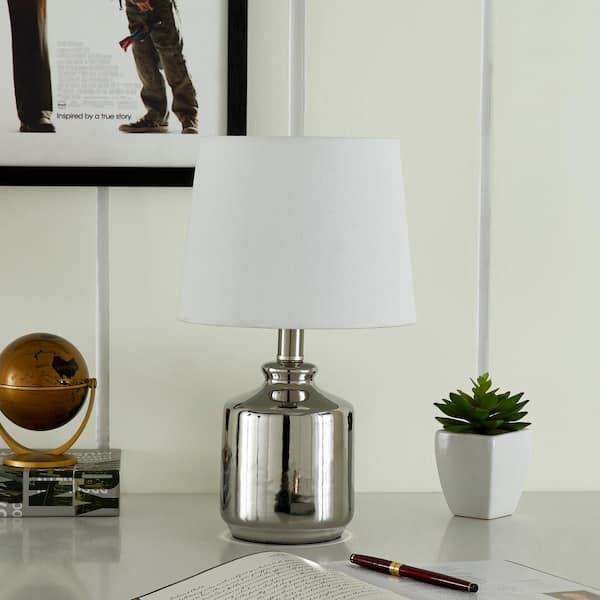 Maxax Darcey 14 .75 in. Silver Table Lamp