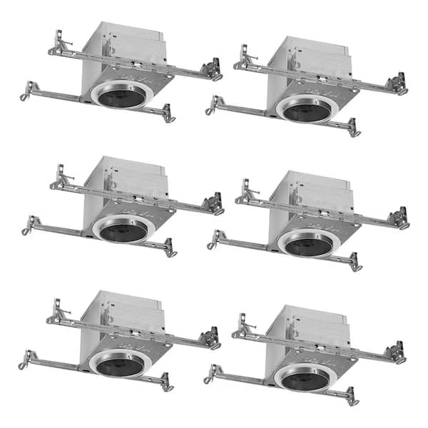 HALO 99 4 in. H Aluminum Recessed Lighting Housing for New Construction Ceiling, Insulation Contact, Air-Tite (6-Pack)