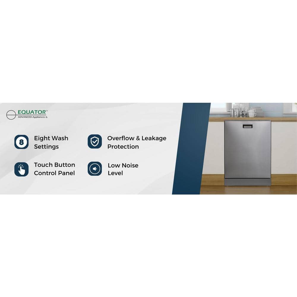 24" Stainless Steel Top Control Built-In Dishwasher with Third Rack