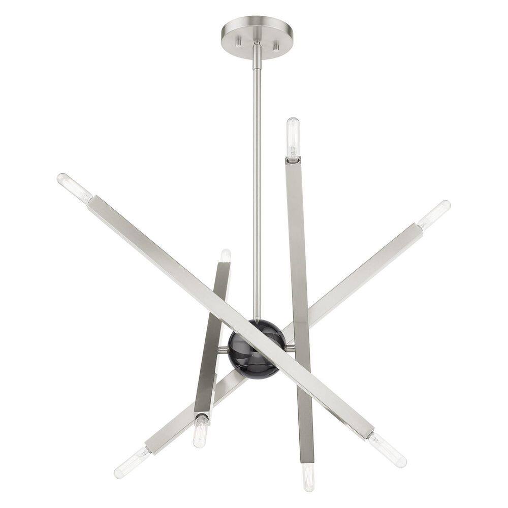 Monaco 8-Light Brushed Nickel Sputnik Chandelier