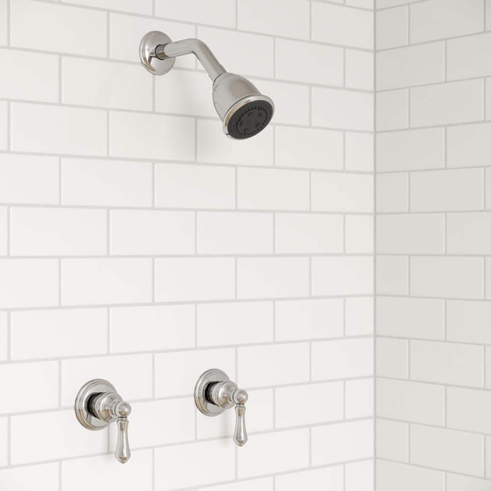 Polished Chrome Dual Function Wall Mounted Tub and Shower Faucet