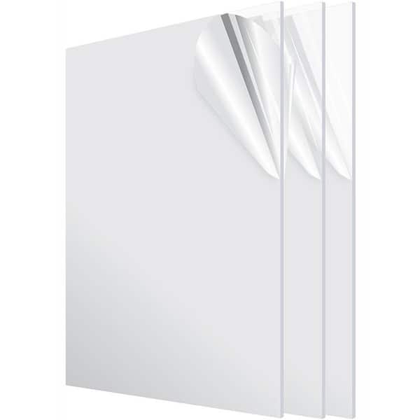 Clear Acrylic Plexiglass 1/4" x 24" x 48” Plastic Sheet Pack Of 8 Pieces 