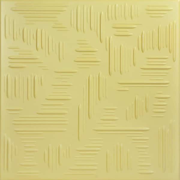 A La Maison Ceilings Country Wheat Concord Ivory 1.6 ft. x 1.6 ft. Decorative Foam Glue Up Ceiling Tile (21.6 sq. ft./case)