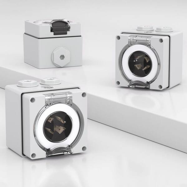 N/A 20 Amp Power Inlet Box L14-20P, 125/250V, Dustproof