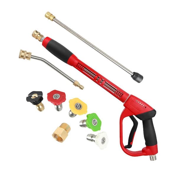 5000 Psi 47 in. Pressure Washer Gun with Extension Replacement Wand, Water Pressure Gun for Gutter Roof Leaves Car