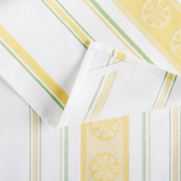 MARTHA STEWART Lots of Lemons 19 in. W x 19 in. H White/Yellow Cloth Napkins  (Set of 4) N4018634TDMS 58YL - The Home Depot